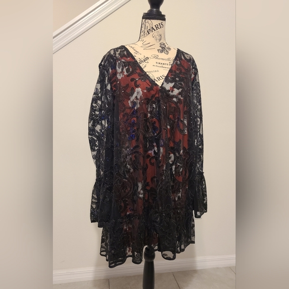 Free People Dresses & Skirts - Free People Sequin and Satin Mini dress